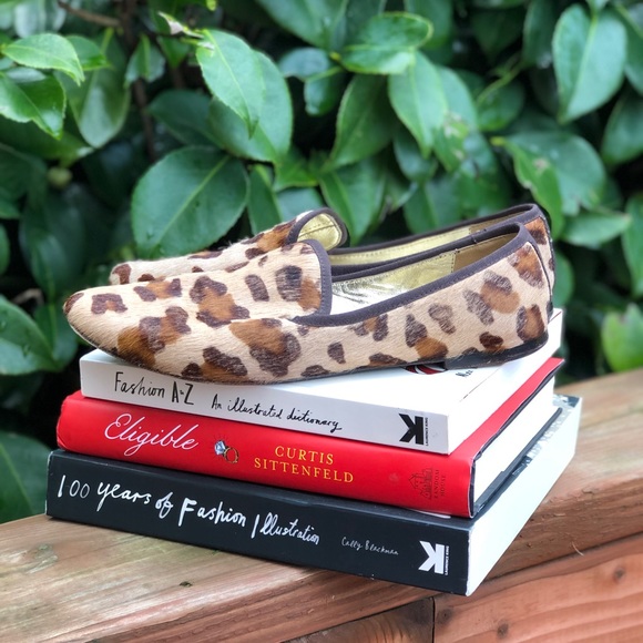 ❌SOLD❌ Boden Calf Hair Leopard Print Loafers, 39 - Picture 3 of 8
